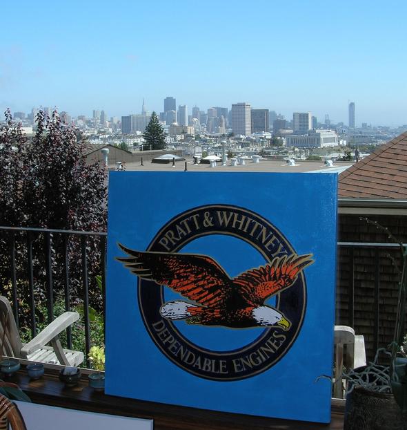 Pratt&Whitney Dependable Engines, Oil on Canvas, San Francisco Corona Heights Studio