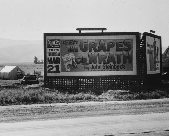 grapes of wrath billboard california